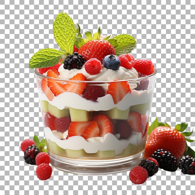 Pudding De Fruits Sur Un Fond Transparent