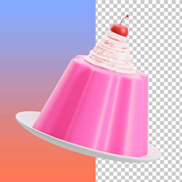 PSD pudding ilustração 3d