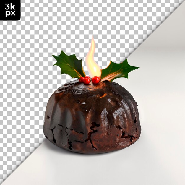 Le Pudding De Noël Isolé Sur Un Fond Transparent