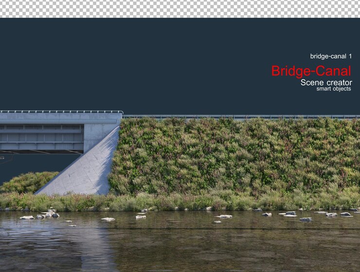 PSD un puente paralelo al canal.