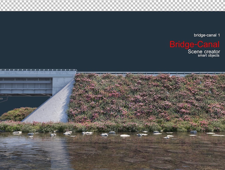 PSD un puente paralelo al canal.