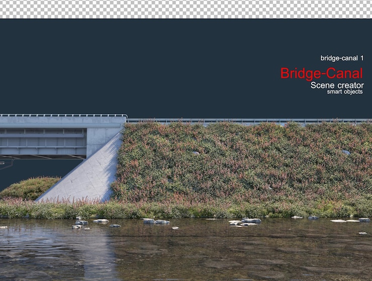 PSD un puente paralelo al canal.