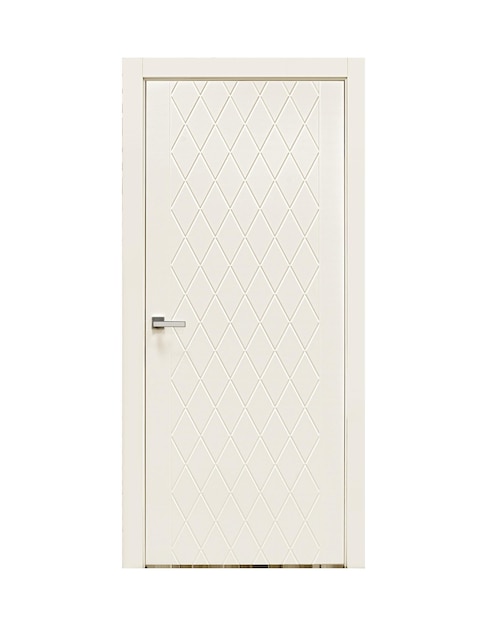 PSD puerta beige clásica con diseño de diamantes vista delantera ral 9010