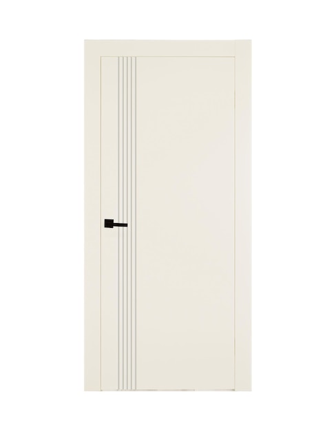 PSD puerta beige clásica con diseño de rayas vista delantera ral 9003