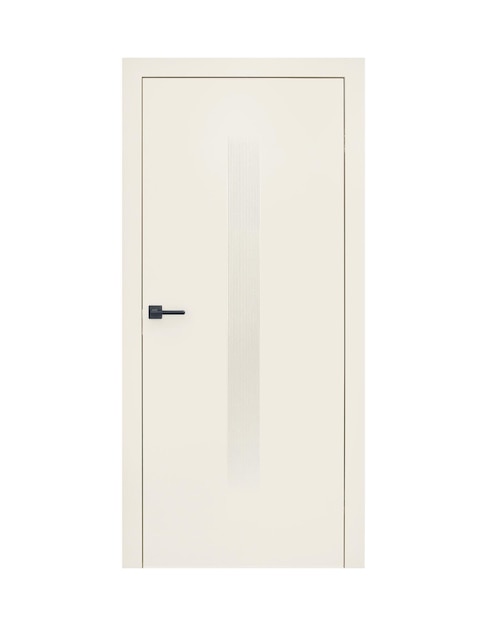 PSD puerta beige clásica con diseño de rayas vista delantera ral 9003