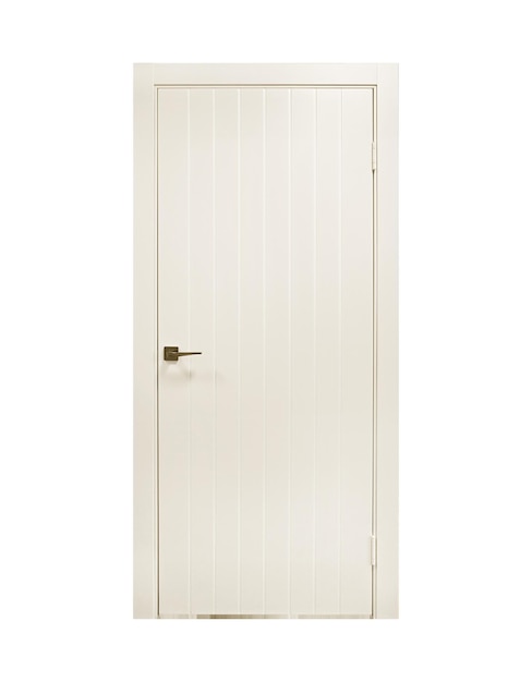 Puerta beige clásica con diseño de rayas vista delantera ral 9010