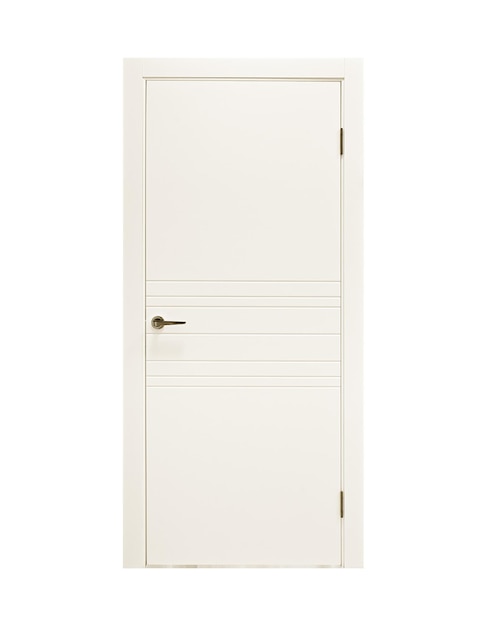 PSD puerta beige clásica con diseño de rayas vista delantera ral 9010