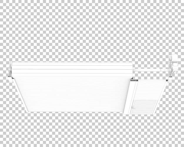 Puerta de garaje aislada sobre fondo transparente Ilustración de renderizado 3d