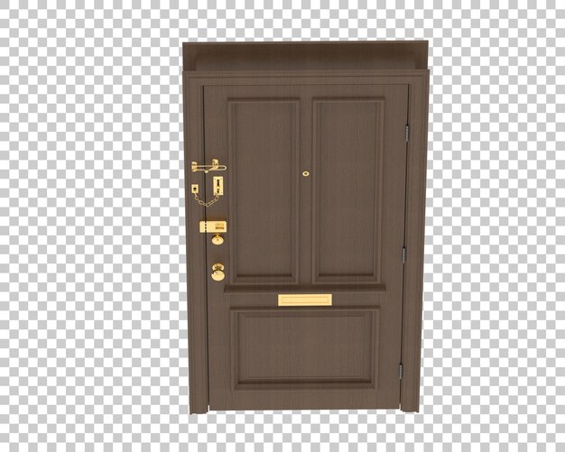 La puerta principal aislada en el fondo Ilustración de renderización 3D