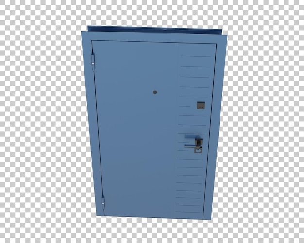 Puerta principal aislada sobre fondo transparente Ilustración de renderizado 3d