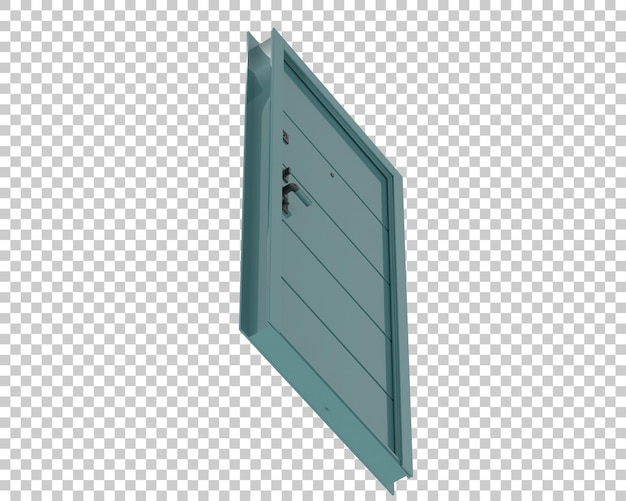 Puerta principal aislada sobre fondo transparente Ilustración de renderizado 3d