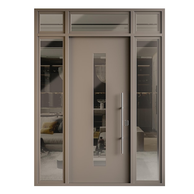 Una puerta con una ventana de vidrio en el medio