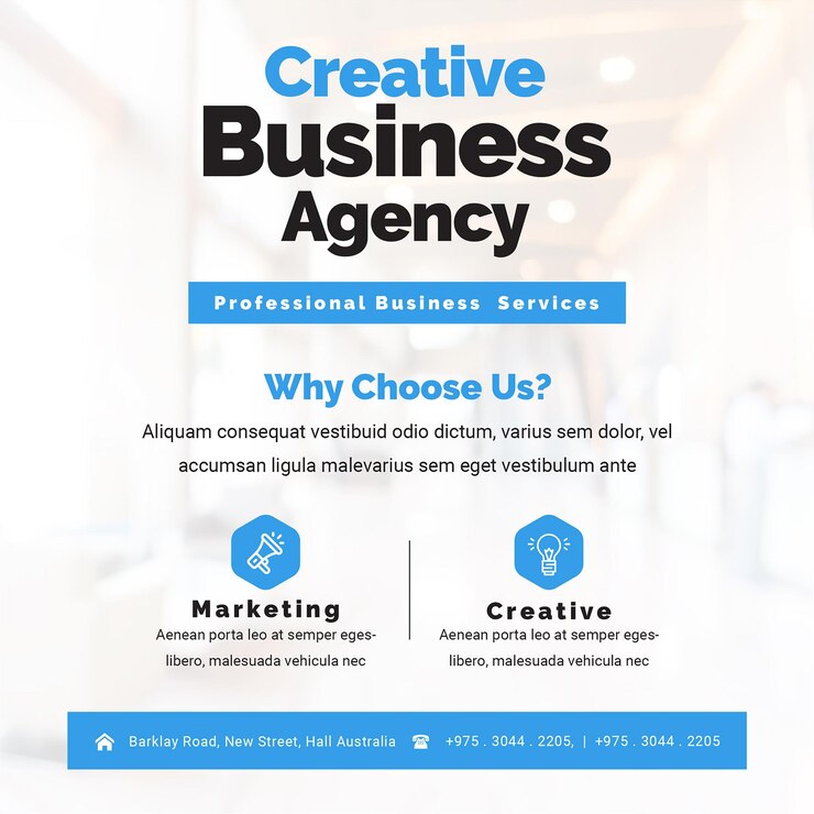 puesto de agencia de negocios creativos