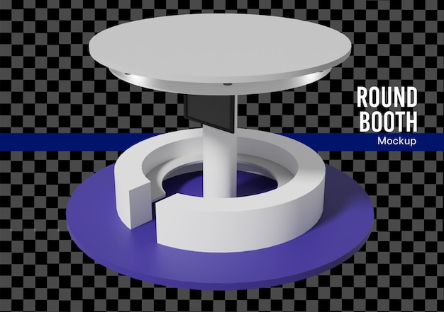 un puesto de exposición redonda en 3D para la maqueta de la tienda