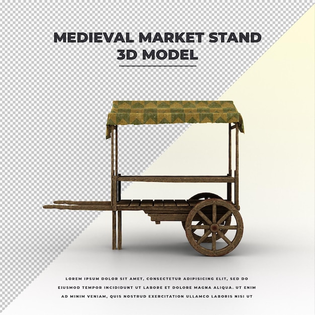 PSD puesto de mercado medieval