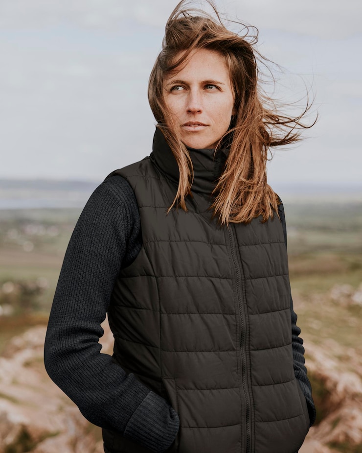 PSD puffer vest mockup outdoor outfits psd