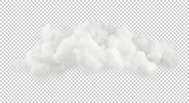 Puffy Ozon Cumulus Spezialeffekt 3D-Illustration auf transparenten Hintergründen