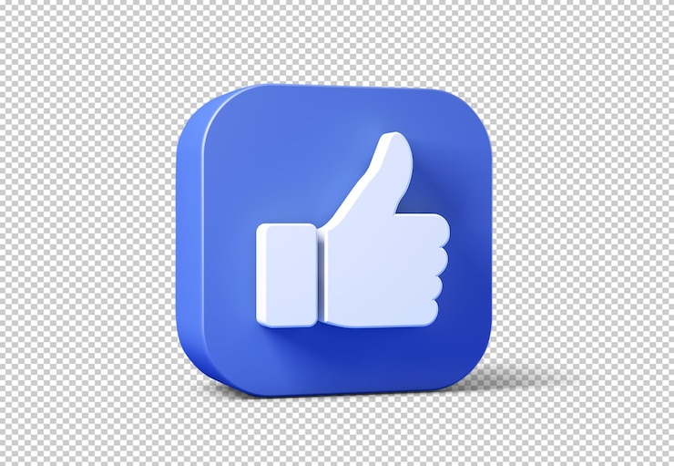 PSD pulgar arriba icono aislado en renderizado 3d