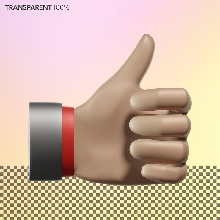 PSD pulgar arriba signo
