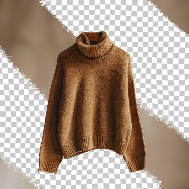 PSD un pull brun avec un sweater brun dessus