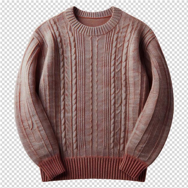 PSD un pull brun avec un sweater brun dessus