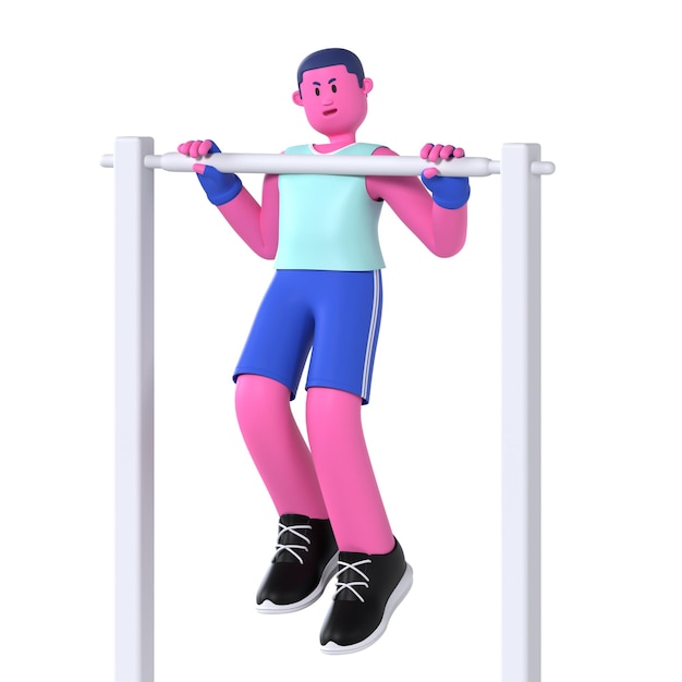 PSD pull up bar gym exercício de fitness