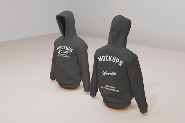 PSD pullover-mockup vorne und hinten