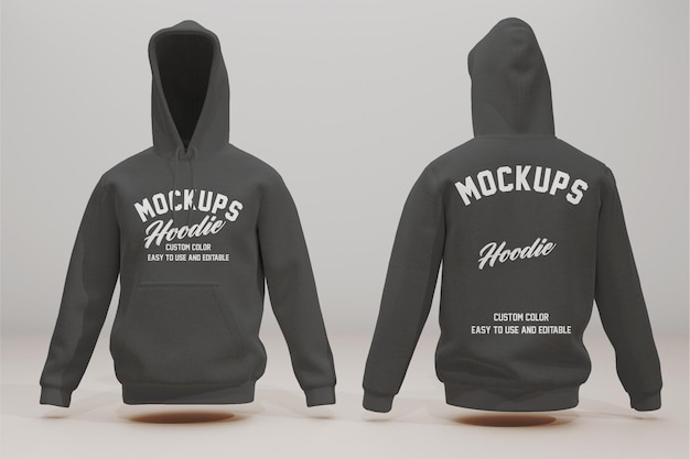 PSD pullover-mockup vorne und hinten