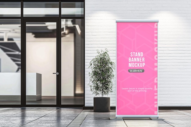 PSD pullup-banner-stand-mockup