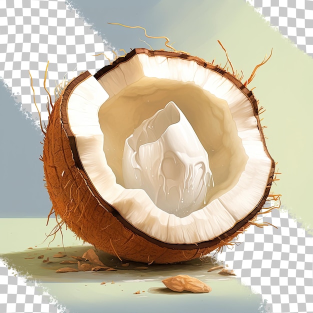 PSD la pulpa del coco se raspa del coco tierno.