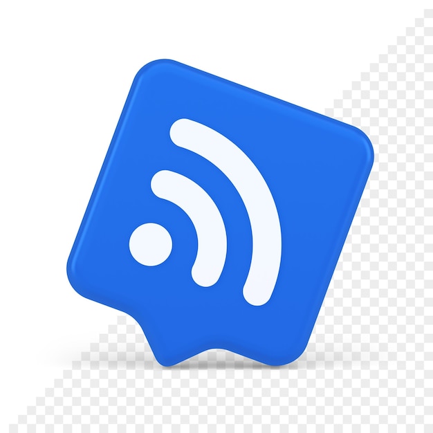 Pulsante di accesso Wi-Fi disponibile segnale di connessione internet wireless icona a fumetto realistica 3d