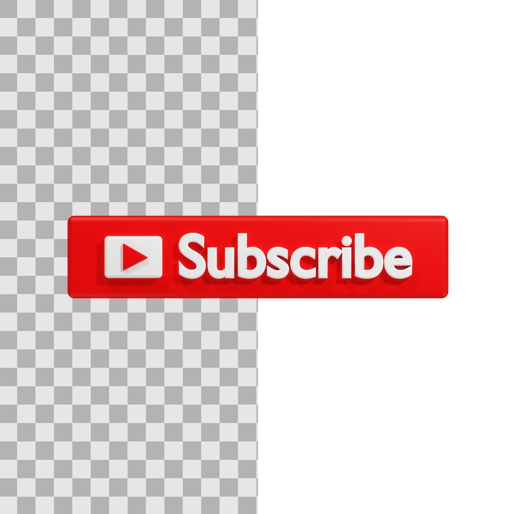 PSD pulsante di iscrizione semplice 3d