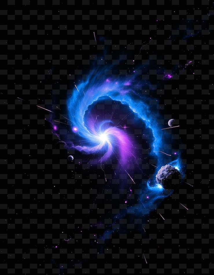 PSD pulsar vento soprando com azul elétrico e violeta ondulando com fie magnético png neon backgroundl