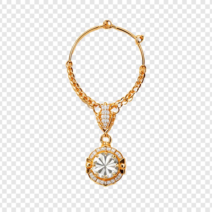 PSD pulseira de ouro com um diamante em fundo branco
