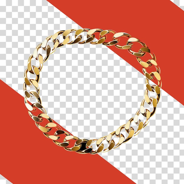 PSD pulseira de ouro da moda png isolada em fundo transparente