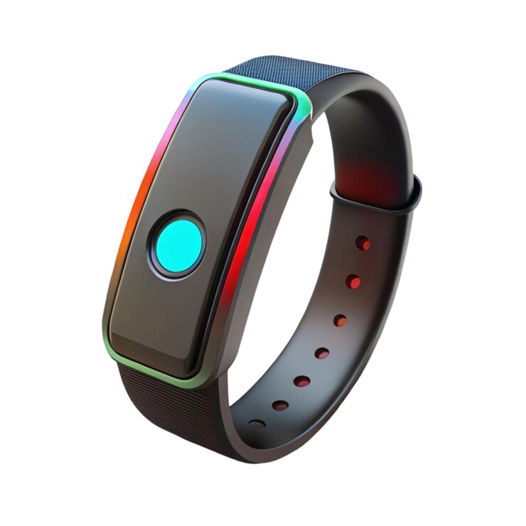 PSD una pulsera inteligente moderna aislada sobre un fondo blanco