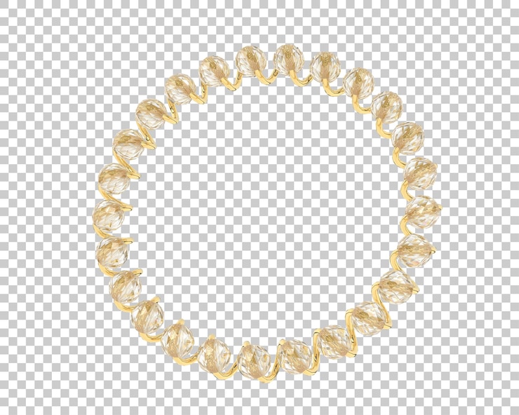 PSD pulseras de oro aisladas en el fondo ilustración de renderización 3d