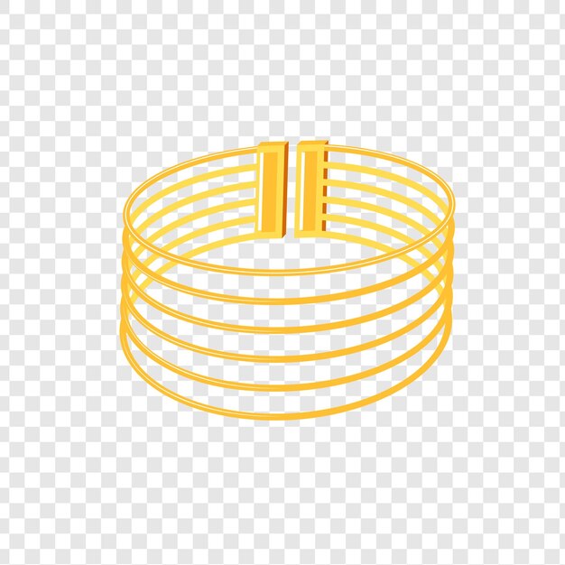 Pulseras de oro aisladas sobre un fondo transparente