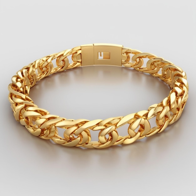 PSD pulseras de oro en formato psd sobre un fondo blanco
