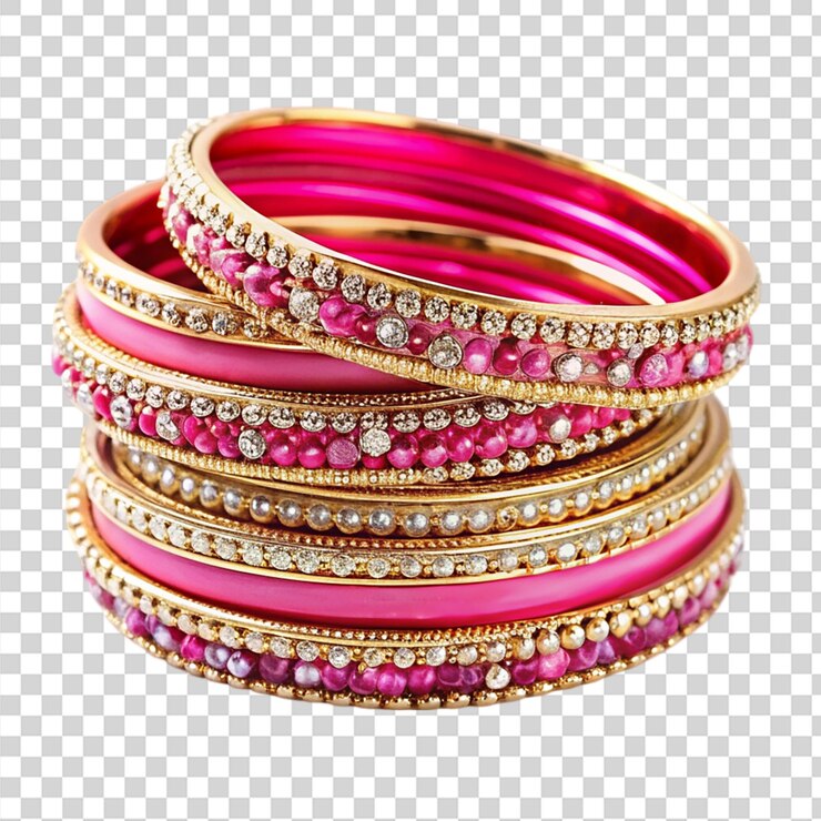PSD pulseras rosadas aisladas sobre un fondo transparente