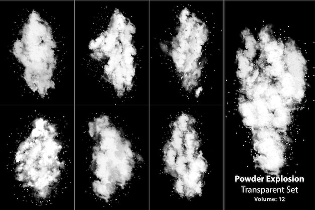 Pulver explosionsrauch transparentes set