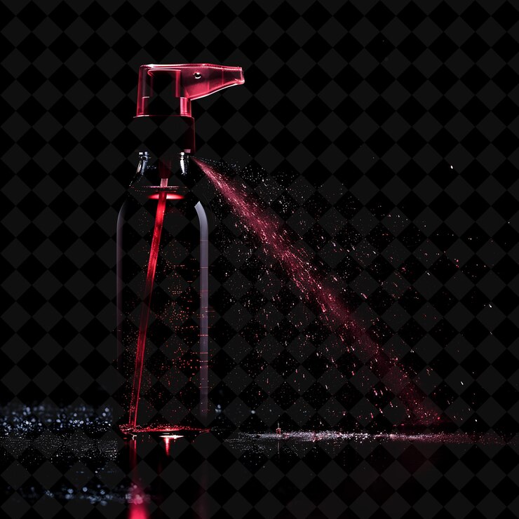 PSD pulvérisation d'huile de graines de grenade avec brouillard de pétrole o png effet néon créatif collections y2k