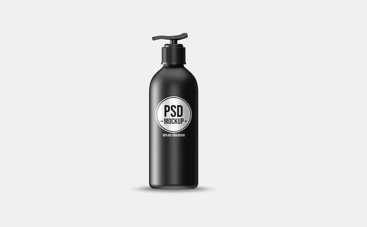 PSD pump gel bottle mockup design