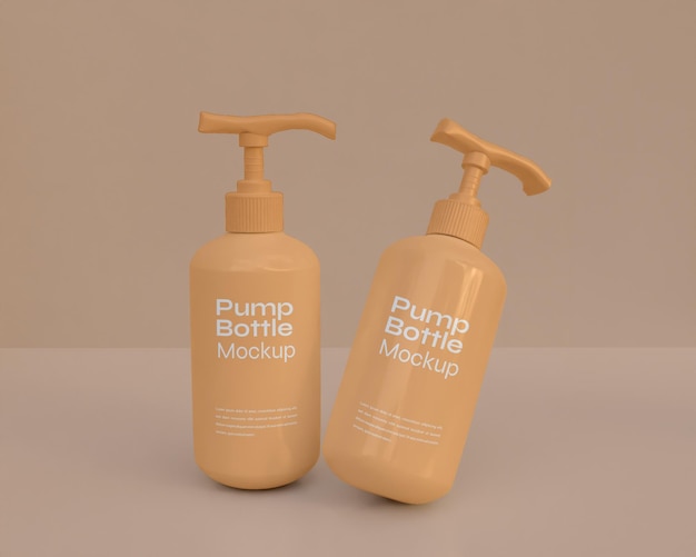 PSD pumpenflasche mockup