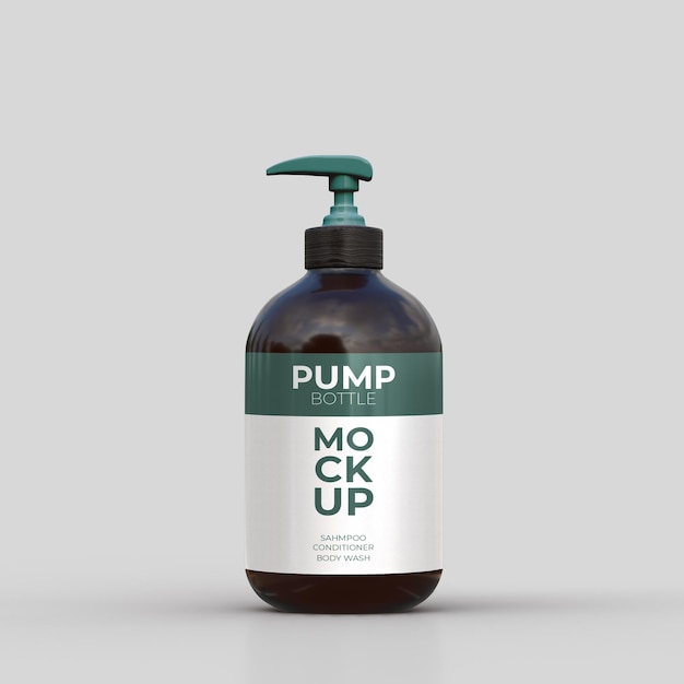 Pumpflaschen-conditioner-shampoo oder body-wash-spender-mockup