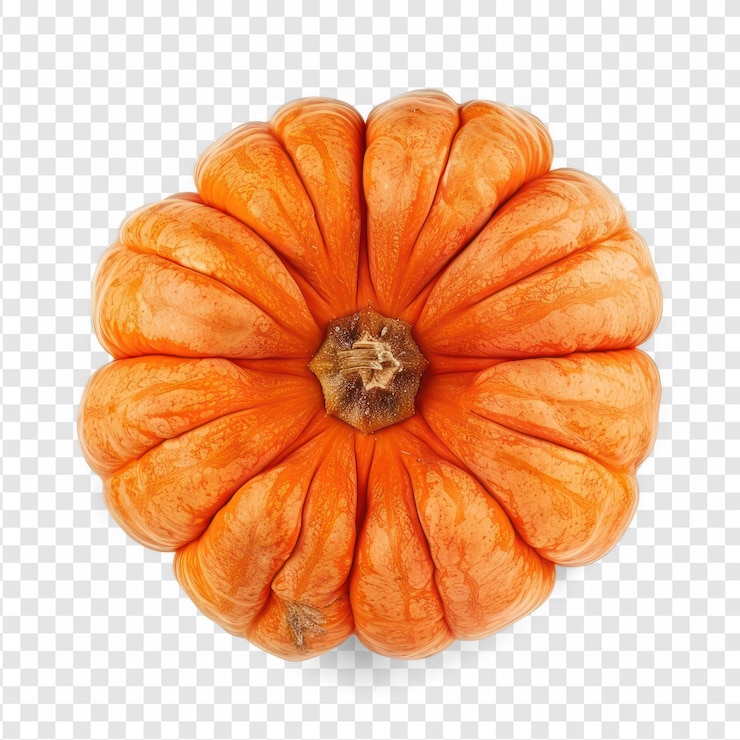 PSD pumpkin top view a tutta lunghezza su sfondo trasparente psd
