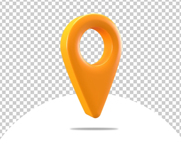 puntero de gps 3d pin de mapa de ubicación de oro
