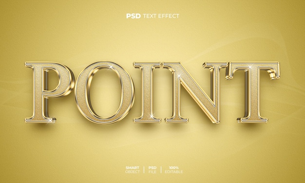 PSD punto efecto de texto editable 3d