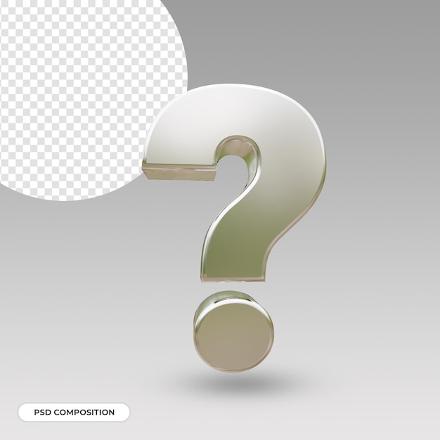 Punto interrogativo nel rendering 3d
