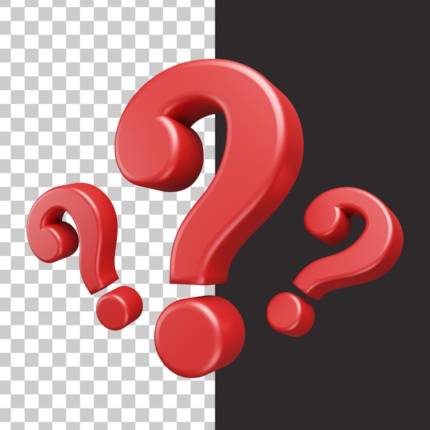 Punto interrogativo nel rendering 3d